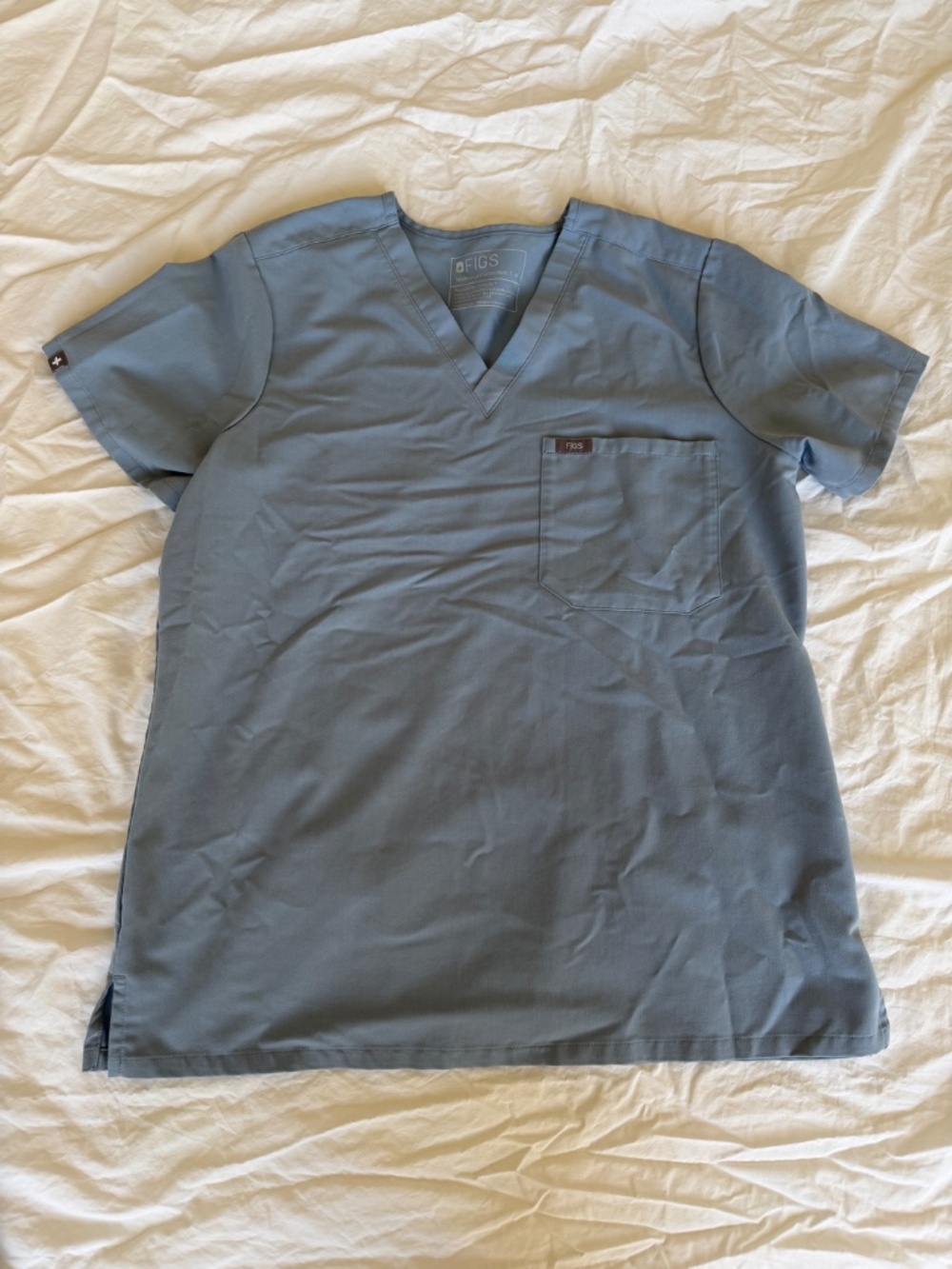 Figs Catarina Top Dusty Blue